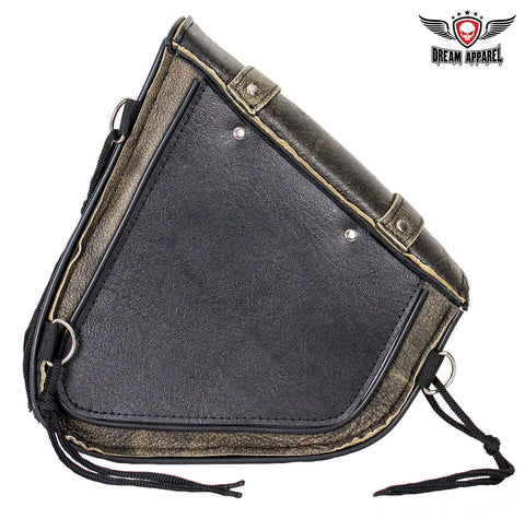 Dream Apparel Genuine Distressed Brown Leather Right Side Swing Arm Bag