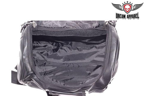 Motorcycle Sissy Bar Bag With Velcro On Back