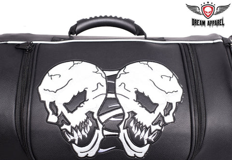 Motorcycle Sissy Bar Bag / Trunk With Skull