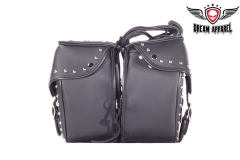 PVC Motorcycle Saddlebag With Studs