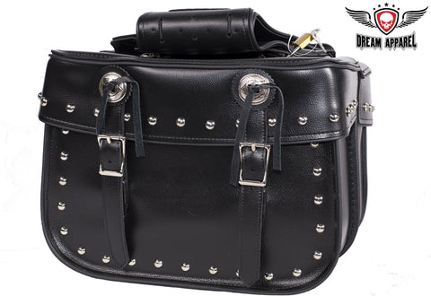 PVC Motorcycle Saddlebag With Universal Fitting & Studs