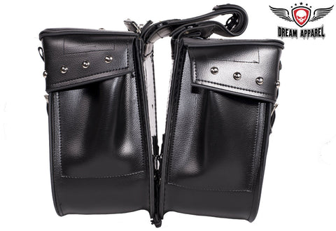 PVC Motorcycle Saddlebag With Universal Fitting & Studs