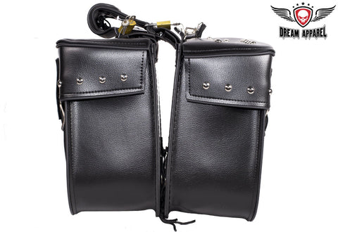 PVC Motorcycle Saddlebag With Universal Fitting & Studs