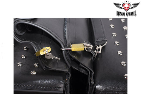 PVC Motorcycle Saddlebag With Universal Fitting & Studs