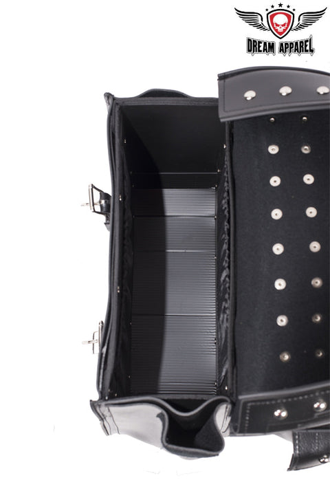 PVC Motorcycle Saddlebag With Universal Fitting & Studs