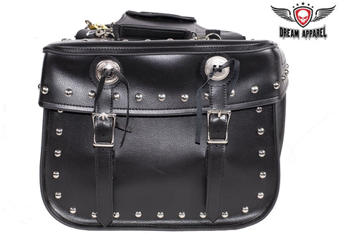 PVC Motorcycle Saddlebag With Universal Fitting & Studs