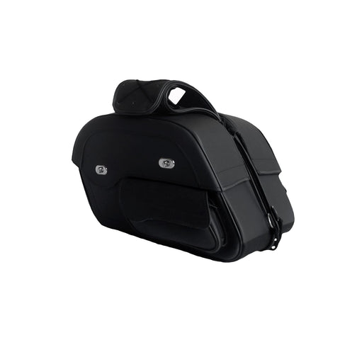 Dream Apparel Black No-Stud Motorcycle Saddlebag