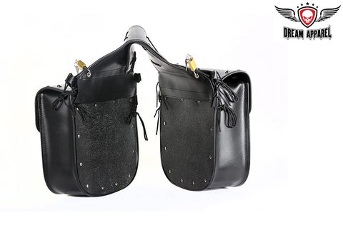 PVC Motorcycle Saddlebag With Heavy Duty Velcro Cover