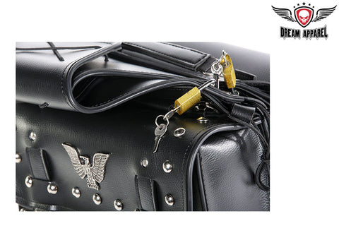 PVC Motorcycle Saddlebag With Heavy Duty Velcro Cover