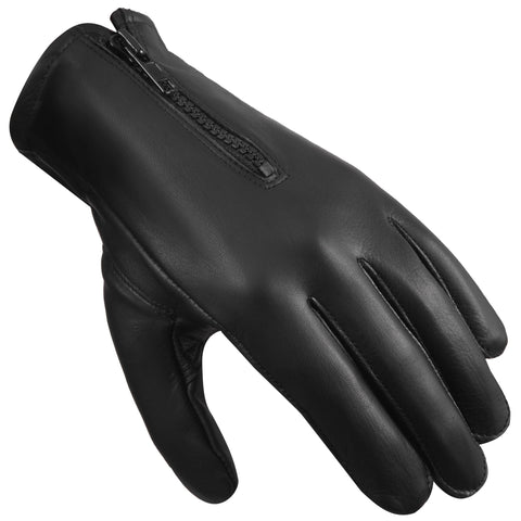 Dream Apparel Motorcycle Black Gloves With Zipper