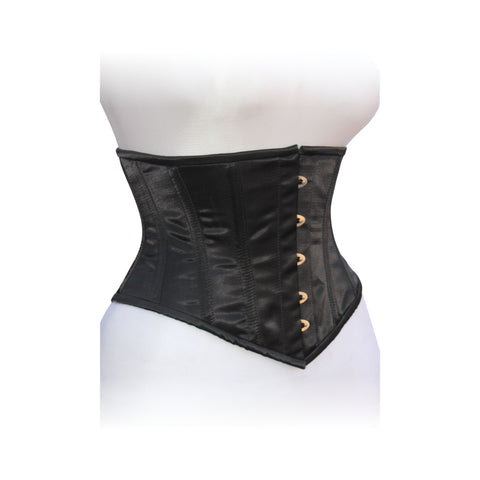 Dream Apparel Heavy Duty Steel Boned Underbust Waist Trainer Black Mesh Extreme Corset