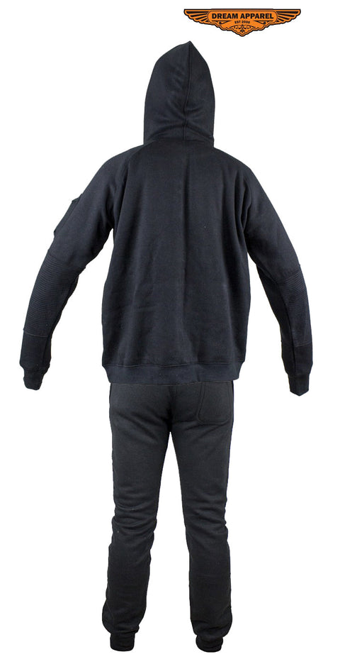 Black Sweatsuit W/ Ribbed Panels