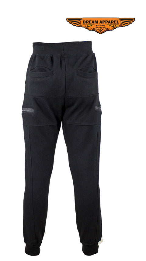 Black Multi-Pocket Dual Layered Sweat Joggers