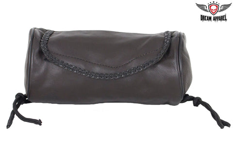 Brown Leather Motorcycle Tool Bag