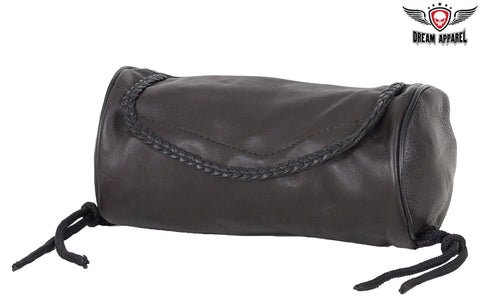 Brown Leather Motorcycle Tool Bag