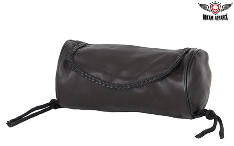 Brown Leather Motorcycle Tool Bag