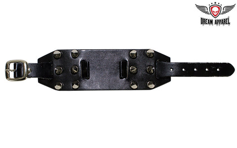 Leather Watchband w/ Spikes