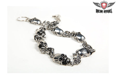 Biker Chain With Skulls